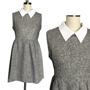 Tweed and gold sleeveless fit and flare dress by Samm - size XS - S